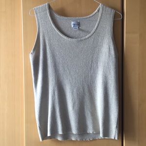 Knit tank with gold